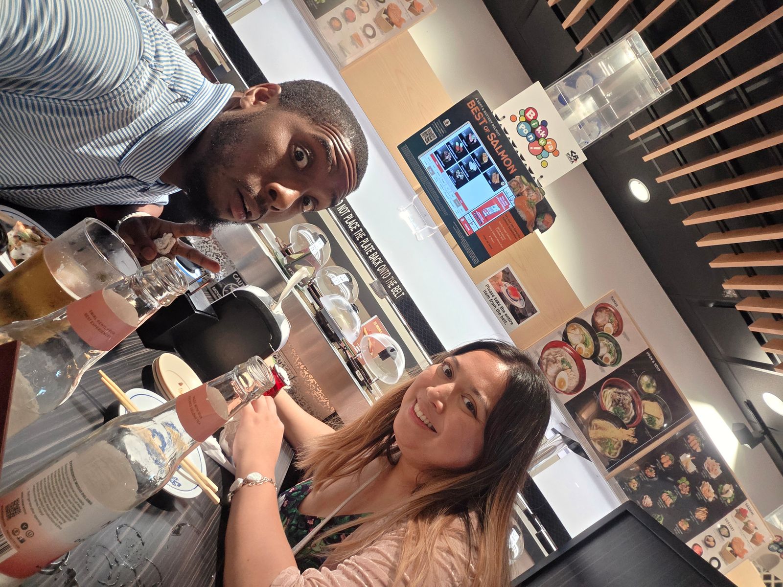 Byron and MereBear at Kura Revolving Sushi Bar