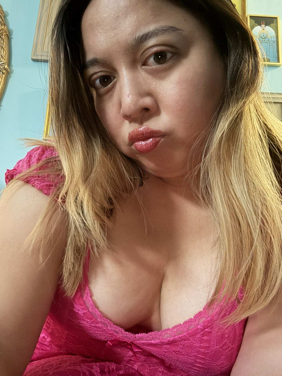 MereBear intense pink portrait